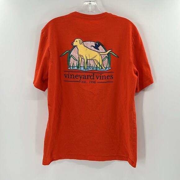 Vineyard Vines Men's Yellow Lab Short Sleeve Tee - Orange - Small - Picture 7 of 7